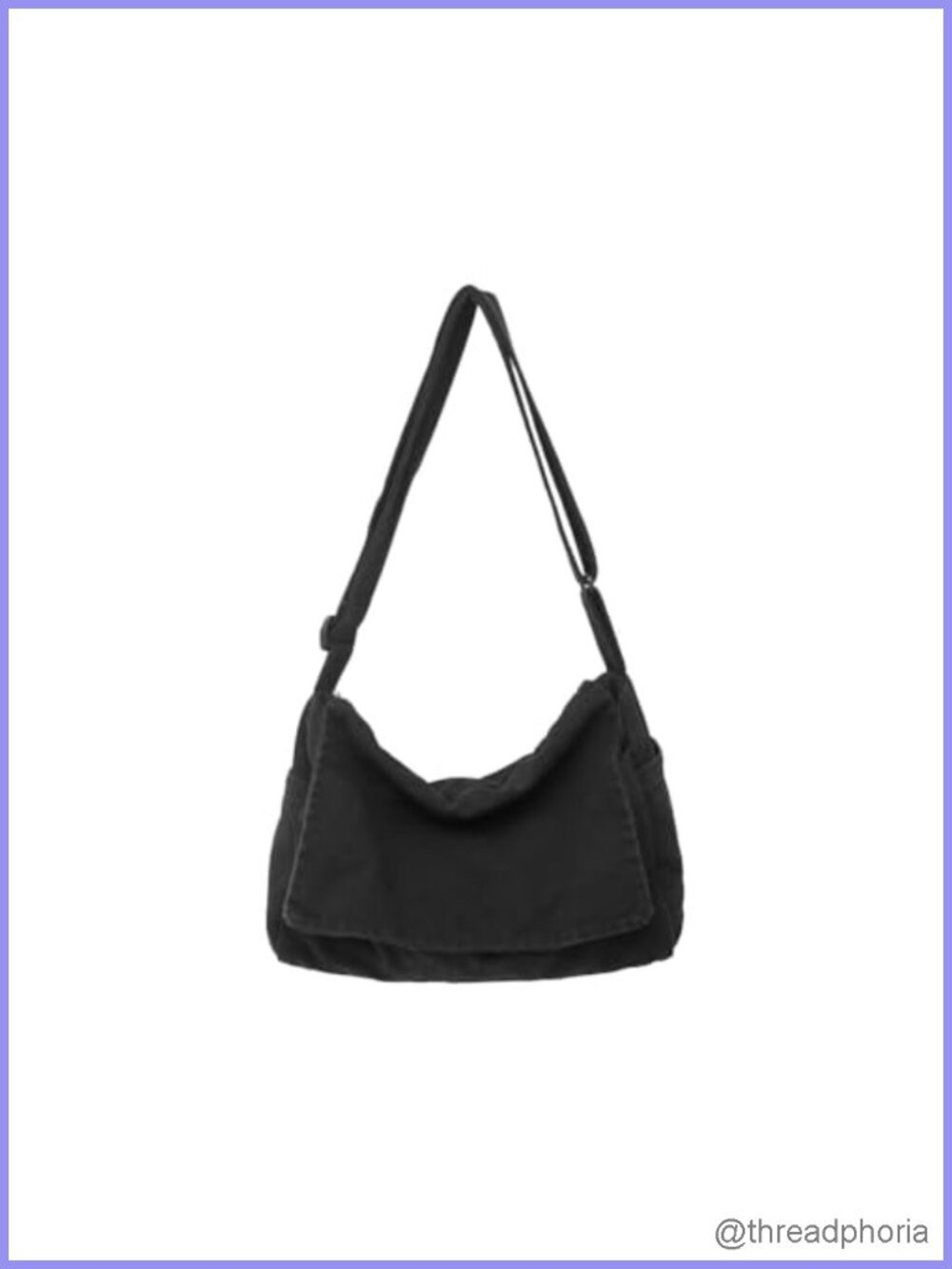 Durable Canvas Messenger Satchel Tote - Adjustable Strap Casual Shoulder Bag